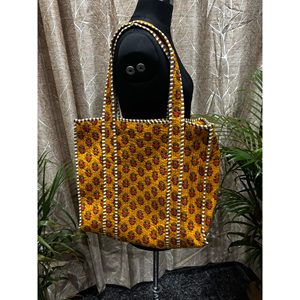 Sac fourre-tout de haute qualité pour femmes, sac à main en cuir grande capacité avec doublure en coton brodée pour un usage quotidien, été automne - Product Image 1