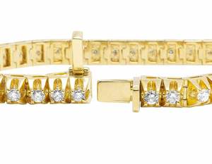 Brazalete de Tenis con Moissanita Chapado en Oro sobre Plata de Ley S925 con Joyería Brillante para Toda Ocasión - Product Image 4