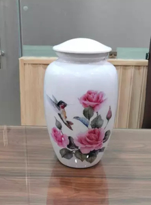 Urna de cremación de aluminio con revestimiento de esmalte, urna de cenizas funerarias de diseño moderno, calidad Premium, la más vendida - Product Image 5