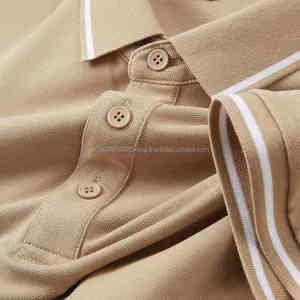 เสื้อลำลองสำหรับผู้ชายผ้าคอตตอน/โพลีเอสเตอร์ถักฉลากส่วนตัวผ้าแห้งเร็วระบายอากาศได้พิมพ์ลายบริการ OEM - Product Image 5