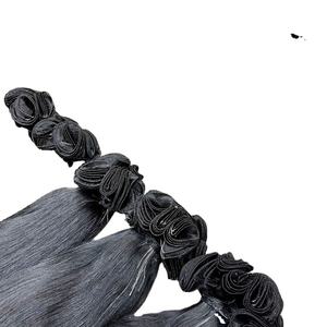 Coiffures populaires 2025: extensions de cheveux humains de trame nouées à la main faisceaux sans perte ni emmêlement - Product Image 2