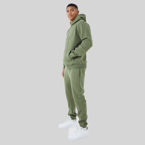 Conjunto Deportivo Informal de Invierno para Hombre, 100% Algodón, Pantalón Ajustado y Sudadera con Capucha, Logotipo Personalizado, Talla Grande - Product Image 4