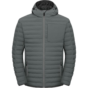 Chaqueta Acolchada de Lona para Hombre, Nueva Colección 2025, Cuello Alto, Cierre de Cremallera Frontal, Cortavientos, Abrigo de Primavera, Secado Rápido, Transpirable, Estilo Urbano - Product Image 6