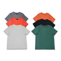 Ropa de verano para niños, camiseta de manga corta con cuello redondo, personalizada, Color sólido, blanco, Primavera, 2023