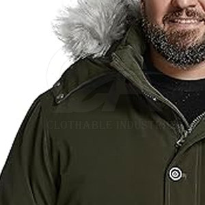 Heavy Duty Hooded Faux Fur Winter Jacket Thermal Warm <b>Coat</b> <b>Lined</b> Winter Jacket Cold Weather Parka - Product Image 6