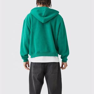 Cremallera para hombre Otoño e Invierno Poliéster Algodón Sudadera con capucha Suéter deportivo Liso teñido Color sólido Sudaderas con capucha - Product Image 3