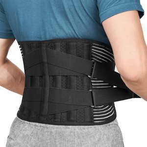 Soporte <span class=keywords><strong>Lumbar</strong></span> con 6 Varillas Metálicas, Cinturón de Compresión Ajustable, Alivio del <span class=keywords><strong>Dolor</strong></span> <span class=keywords><strong>Lumbar</strong></span>, Soporte para Levantamiento, Oficina, Ejercicio - Product Image 1