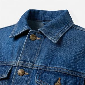Veste en jean décontractée personnalisée pour hommes, grandes tailles, 100% coton, option logo sur le devant, respirante, veste d'hiver - Product Image 4