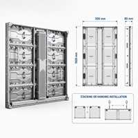 Panel LED de Video Wall Delgado para Escenarios, 960 x 960 mm, Gabinete de Aluminio Apilable y Colgable, Pantalla con Servicio Frontal y Trasero