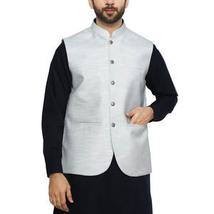 Chaleco de hombre 2025, Chaleco Ajustado de lona transpirable, cuello mandarín, sin mangas, ropa exterior de boda de otoño, nueva moda al por mayor - Product Image 3