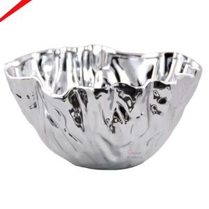 Vaisselle de restaurant, bol à nourriture en métal, fait main, décoratif, argenté, poli, bol à dessert pour la cuisine, pour hôtels et bars - Product Image 4