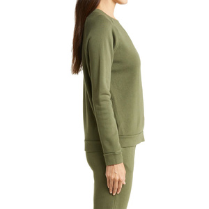 Chándal de algodón 100% para mujer, conjunto de sudaderas lisas de la mejor calidad, conjunto de sudadera y Jogger personalizado a la venta - Product Image 3