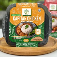 Comida Vegetariana a Base de Plantas, Hot Pot de Pollo Kapitan, Picante y Dulce, Cocida, Autocalentable, Instantánea, Lista para Comer, Envasada al Vacío, para Niños