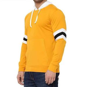 100% Cotton <b>Long</b> <b>Sleeve</b> <b>Men's</b> Hoodies Sweatshirts Unique Design Wholesale Price <b>Striped</b> Design Winter Pullover Basics <b>Men</b> Hoodie - Product Image 3