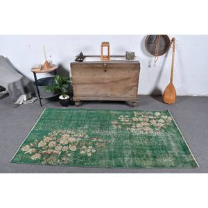 Vintage 37 X 64 ft Green Beige Turkish <b>Rug</b> Classic Large Area <b>Seagrass</b> Wool Rectangle Patchwork Pattern Latex for Hallway Use - Product Image 1