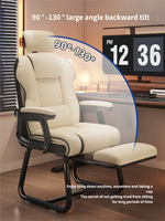 Fauteuil de bureau ergonomique de luxe pivotant et inclinable, avec massage, réglage de la hauteur, dossier marron, repose-pieds et soutien lombaire, modèle Brésil Noir