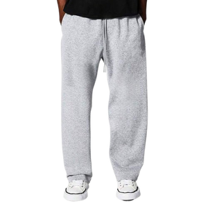 Vente en gros de pantalons de jogging en polaire gris clair pour hommes délavés jambe fuselée Streetwear cordon de serrage taille tissu respirant usage quotidien - Product Image 1