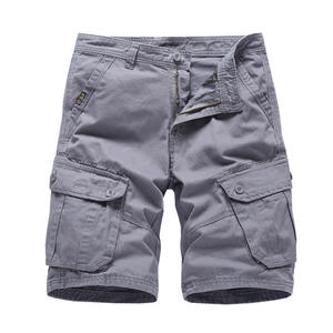 Pantalones cortos deportivos de carga sólidos de Venta caliente para hombres Casual suelto con bolsillos utilitarios Spandex de secado rápido/poliéster DDP envío - Product Image 2
