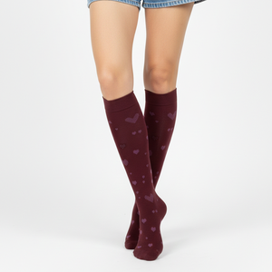 Unisex Anti-Slip Knee High Dress <b>Socks</b> Combed Cotton Nylon Knitted <b>Lace</b> Print Pattern Customized Logo Breathable Autumn - Product Image 2