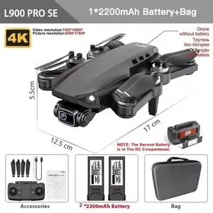 Hot Professional Mini RC Quadcopter Drone HD Cámara Motor sin escobillas Drones para principiantes para niños Juguetes 1km Transmisión de imagen - Product Image 1