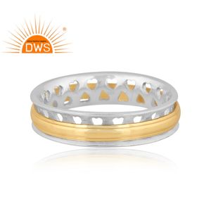 Latest Design Fine Sterling <b>Silver</b> Handmade <b>Spinner</b> Band <b>Ring</b> Custom Jewelry Manufacturer Dainty Collection - Product Image 4