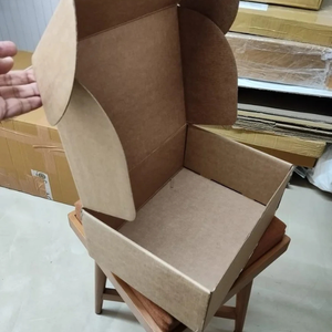 กระดาษลูกฟูกสีน้ำตาลที่แข็งแรงมากสำหรับบรรจุภัณฑ์แบบพกพาสำหรับการส่งเสริมการขายในอุตสาหกรรมซูเปอร์มาร์เก็ตส่งออกรีไซเคิล - Product Image 4