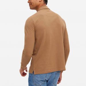 Pull uni conception sur mesure tricoté hommes chemises à manches longues Style décontracté solide motif tricoté hommes chemises à manches longues - Product Image 2