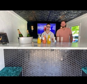 Boozy Mobil Bar Enclosed <b>Concession</b> <b>Trailer</b> Conversion with Tap Tower and TV - Product Image 3