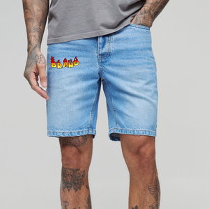 กางเกงยีนส์ทรงหลวมสำหรับผู้ชายกางเกงผ้าฝ้าย100% ฟอกซีดจางมีโลโก้ตามสั่งพิมพ์ลาย2026ใส่สบาย - Product Image 1