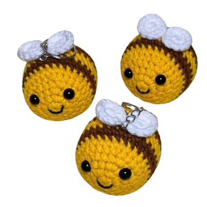 Dessin animé classique tissé 3D jaune pour crochet à la main porte-clés pendentif lumière porte-clés pour poupée jouet animal du Viet Nam vente en gros - Product Image 6