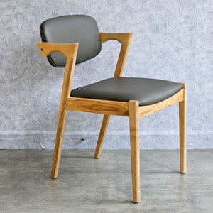 KAI <b>Dining</b> <b>Chair</b> with High Back Minimalist Design Ash Wood Frame PU Leather Upholstery Solid Feature for Living Room GCF139 - Product Image 2
