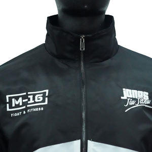 Conjunto de invierno con Cremallera de nailon unisex, venta al por mayor, cortavientos de poliéster, ropa de calle, chándal de talla grande, trajes para correr con estampado sólido - Product Image 5