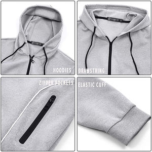 Nuevo LOGOTIPO de moda, venta al por mayor, trajes de chándal de gimnasio de entrenamiento, chándal de jogging personalizado para hombre, ropa deportiva para hombre, chándales ajustados lisos - Product Image 3