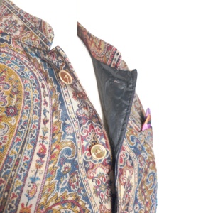 Chaqueta Vintage de Cachemira Bordada para Mujer, Chaqueta de Lana de Cachemira, Chaqueta Larga de Cachemira con Pandereta - Product Image 3