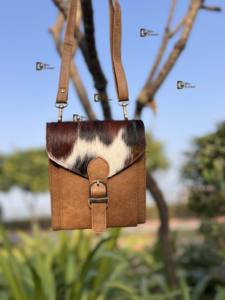Bolso Bandolera de Piel de Vaca con Pelo, Bolso de Mano Elegante, de Cuero Vacuno, de Lujo, de Alta Calidad, Multiusos, Estilo Bohemio - Product Image 4