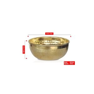 Bol de service traditionnel en laiton bol en métal fabriqué à la main pour table à manger cuisine DECORr et but cadeau - Product Image 5