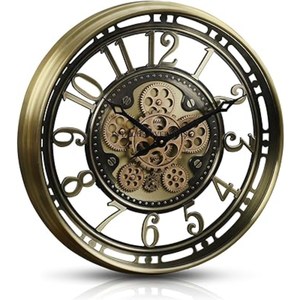 Eye Catching Look High Standard Quality Metal Made Vintage Rustic Art Designer Brass Antique Finished Wall <b>Clock</b> Home Decor - Product Image 4
