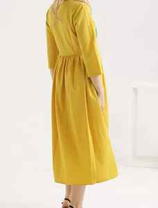 Vestido de fiesta de flores bordadas, informal, bohemio, estándar, holgado - Product Image 3