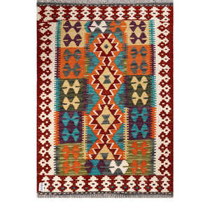 พรมกิลิม ไมมาณา อัฟกานิสถาน ขนาด 144 x 99 ซม. พรมปูพื้นและชุดพรม - Product Image 1