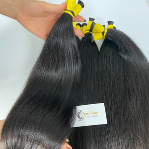 Extensions de cheveux humains vierges vietnamiens, cheveux naturels lisses non traités, cuticules alignées, cheveux bruts en vrac, Cabello Humano - Product Image 5