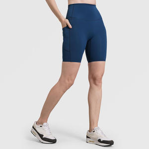 Shorts de compression taille haute AeroFit pour femme, respirants, séchage rapide 4 directions, tissu en nylon personnalisé OEM, élite, durable - Product Image 1