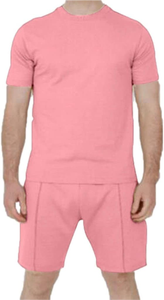 Conjuntos cortos de 2 piezas de lino personalizados para hombre, camisas y pantalones cortos de manga corta de color sólido de verano, conjuntos térmicos de dos piezas - Product Image 3