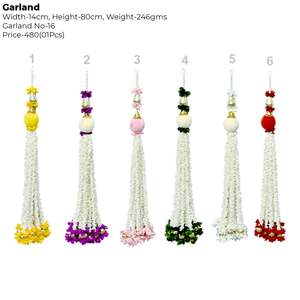<b>Artificial</b> <b>Flower</b> Garland (mogra Ladi) AFF-Garland-16.6 Price Rs.480/piece {Different colors are available} - Product Image 2