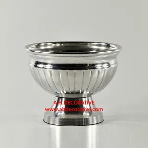 Metal Flower Urn Bowl para decoração de casa Novo design Shiny Table Top Decorado Flower Bowl para Modern Home Living