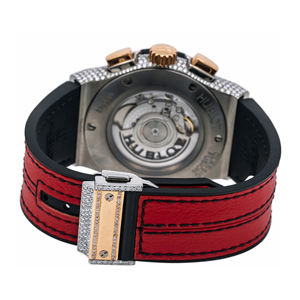 Montre à quartz Moissanite Fashion Iced Out avec fonction date, bracelet en acier inoxydable et cadran en verre - Product Image 4