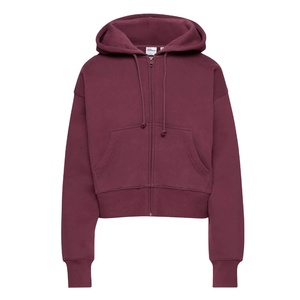 Custom Logo Printed <b>Women</b> Crop Top Hoodies Wholesale Price Cropped Zipper up Hoodies for <b>Women</b> - Product Image 2