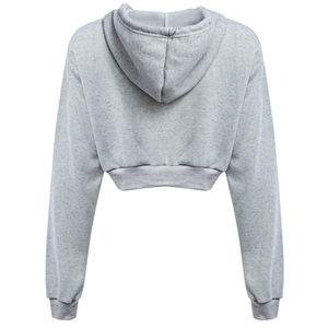 Fabricant OEM sur mesure de sweats à capuche streetwear pour femmes, en molleton épais 345 g/m², sweat à capuche court pour femmes - Product Image 2