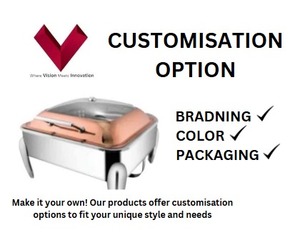 Couvre-plat chauffant carré en verre demi-cercle, or rose, avec cadre W ou E, 7L, à prix avantageux, plat chauffant carré avec couvercle en verre, 7L - Product Image 3