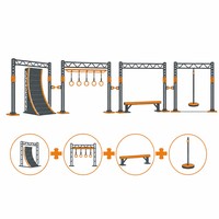 Équipement de parcours d'obstacles Ninja Chowchowplay pour enfants, programme de camp d'été, certifié EN1176 ASTM, usine de 30000+ m²