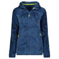 Veste en laine à capuche pour femme avec fermeture éclair intégrale et poignets extensibles, écologique, respirante, coupe-vent, doublure en lin pour l'hiver